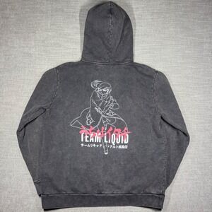 Team Liquid x Naruto Shippuden Itachi Uchiha Hoodie Washed Black XL Anime Manga